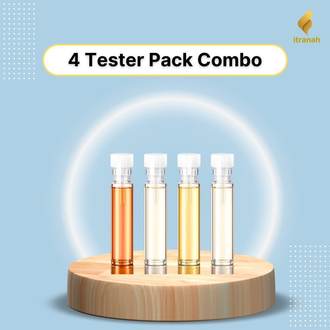 4 Tester Pack of ITRANAH Premium Attar Perfume Oil