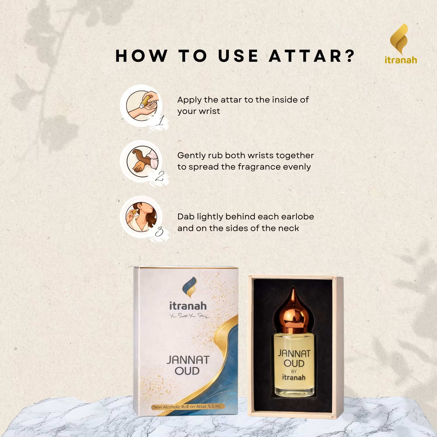 Itranah Jannat Oud Luxury Attar Perfume
