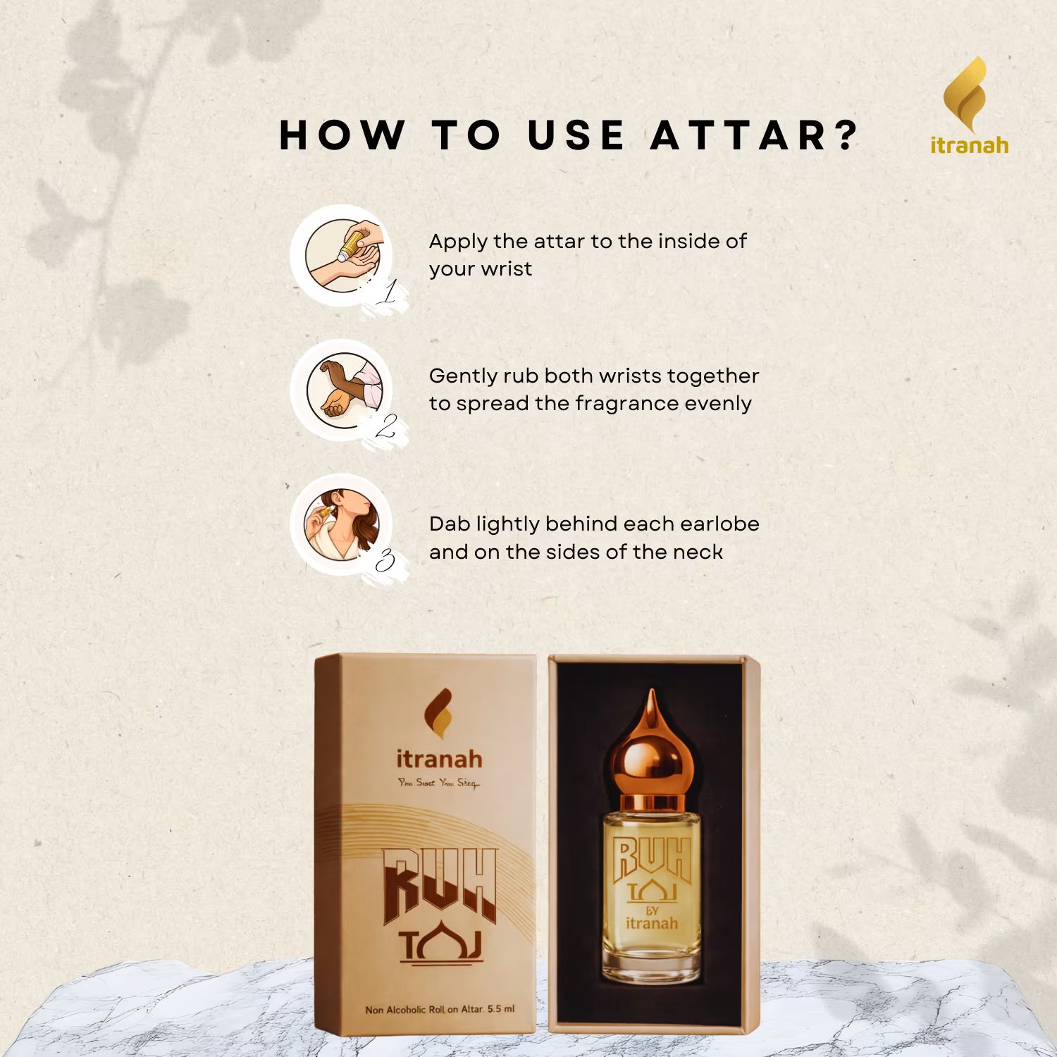 Itranah Ruh Taj Premium Attar Perfume